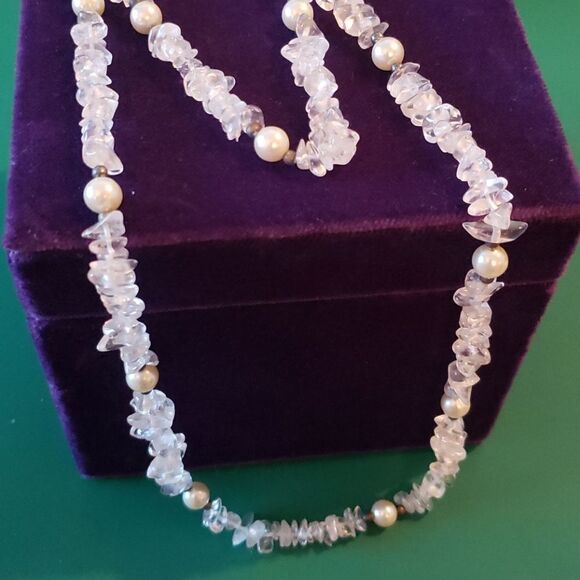 Long Antique clear Quartz necklace - Picture 3 of 6